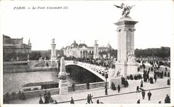 VINTAGE POSTCARD Paris the Bridge Alexandre III