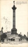 VINTAGE POSTCARD Paris Places Bastille Column of July