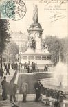 VINTAGE POSTCARD Paris Places Republic