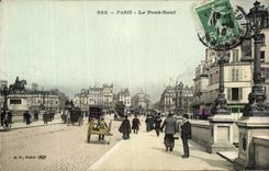 VINTAGE POSTCARD Paris the New Bridge