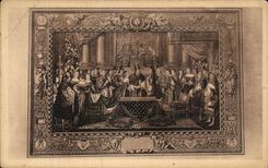 VINTAGE POSTCARD Louis XIV King De France And Of L Infant Marie Therese