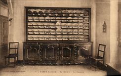 VINTAGE POSTCARD Museum Bayonne Basque the Kitchen Earthenware