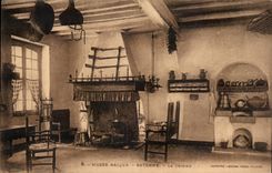 VINTAGE POSTCARD Museum Bayonne Basque Kitchen