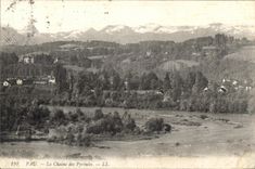 VINTAGE POSTCARD Pau the Chain of the Pyrenees