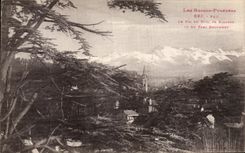 VINTAGE POSTCARD Pau the Peak Of the South De Bigorre Seen Of the Beaumont Park