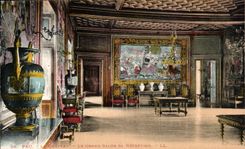 VINTAGE POSTCARD Pau the Large Reception room