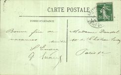 VINTAGE POSTCARD Pau the Peak of midday Seen Of the Boulevard of the Pyrenees