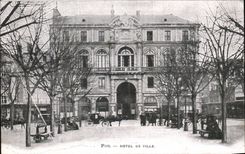 VINTAGE POSTCARD Pau Town hall