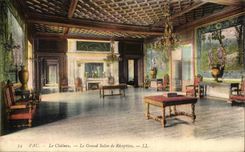 VINTAGE POSTCARD Pau the Castle the Large Reception room