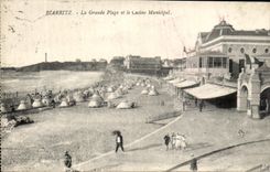 CPA Biarritz La Grande Plage et le Casino Municipal 