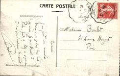 VINTAGE POSTCARD Biarritz Main beach and the Municipal Casino