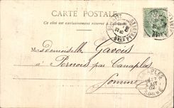 VINTAGE POSTCARD Biarritz Rock Of the Virgin And Footbridge