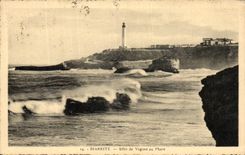 VINTAGE POSTCARD Biarritz Effect Vaguenesses to the Lighthouse