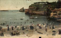 VINTAGE POSTCARD Biarritz Les Bains Of the Old Port