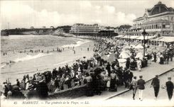 CPA Biarritz Vue Generale De La Plage 