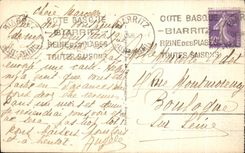 VINTAGE POSTCARD Biarritz New Baths with the Dimension of the Basques