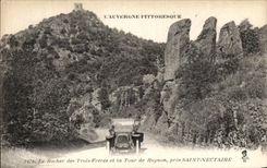 VINTAGE POSTCARD Holy Nectary the Rock of the Three Brothers and the Tower of Kidney close Saint Nectary