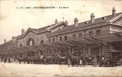 Estacion de tren de Chatelguyon de la POSTAL de la VENDIMIA