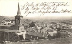 POSTAL Chatelguyon de la VENDIMIA la aldea