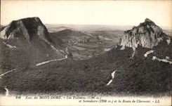 VINTAGE POSTCARD the Mount Gilds Tuillieres and Sanadoire and the road of Clermont