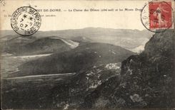 VINTAGE POSTCARD Puy De Dome the Chain of the Domes and the Mounts Gilds