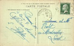 VINTAGE POSTCARD Puy De Dome Summit of the Sunset On Sea De Nanges