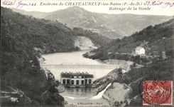 VINTAGE POSTCARD Surroundings of Chateauneuf les Bains Stopping of Sioule