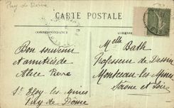 VINTAGE POSTCARD the Valley of Sioule Ruins of the Castle Rock