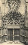 Roseton de la puerta de Riom de la POSTAL de la VENDIMIA y Virgen de Marthuret