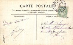 VINTAGE POSTCARD On the beach the round of the pastrycook