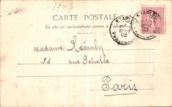 VINTAGE POSTCARD Paris Beach the Swimming pool On the Dam Boulevard of the Sea