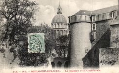 VINTAGE POSTCARD Boulogne On Sea the Castle And the Cathedral