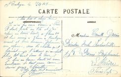 VINTAGE POSTCARD Boulogne On Sea Bust of Dr  Duchesne French Souvenir and carries degrees