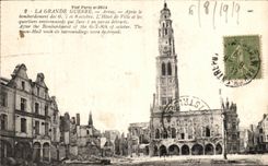 CPA Arras Apres Le Bombardement Militaria