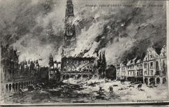 CPA Arras Hotel de Ville Militaria 