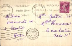 VINTAGE POSTCARD Berck Beach the Beach