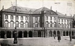 Teatro de Metz de la POSTAL de la VENDIMIA