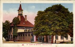 VINTAGE POSTCARD Bitche de Champ Police station Militaria
