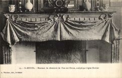 VINTAGE POSTCARD St Mihiel Mantelpiece of Han On Meuse