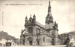 VINTAGE POSTCARD Sainte Anne D Auray the Basilica and the Place