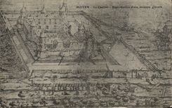 VINTAGE POSTCARD Average the Castle Reproduction D an old engraving