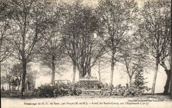 VINTAGE POSTCARD Praye the Furnace bridge of the Sacring Heart on I Esplanade Pilgrimage of ND of Sion