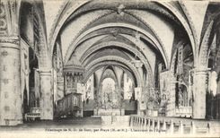 VINTAGE POSTCARD Praye L interior of L Church Pilgrimage of ND of Sion