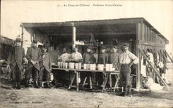 VINTAGE POSTCARD With the Fields of Trawl nets Interior D a Militaria Kitchen