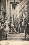 VINTAGE POSTCARD the Sacring Of Charles VII has Rheims Lenepveu