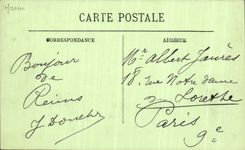 VINTAGE POSTCARD Rheims the Cathedral the Vine fragment of Curve