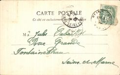 VINTAGE POSTCARD Rheims Sube Fountain