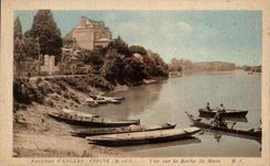 VINTAGE POSTCARD Surroundings D Angers erigne Seen on the rock of walls