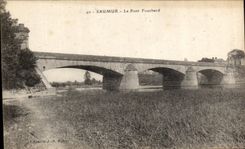 VINTAGE POSTCARD Saumur the Fouchard bridge