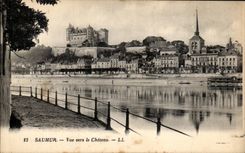 VINTAGE POSTCARD Saumur Seen Towards the Castle